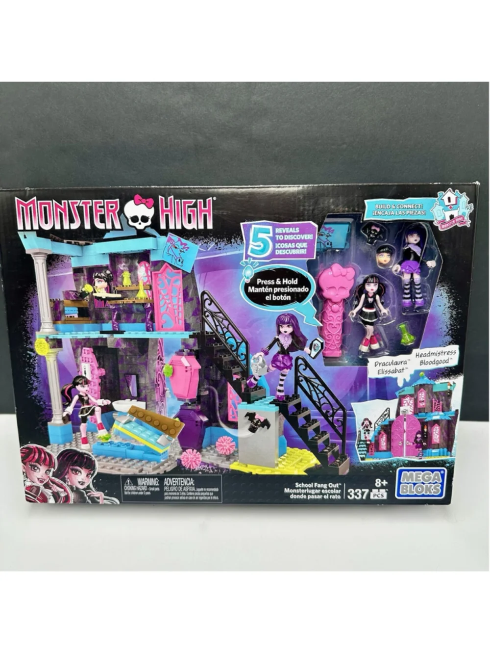 Monster High School Fang Out MEGA Blocks Play Set Draculaura NOS SEALED 2015